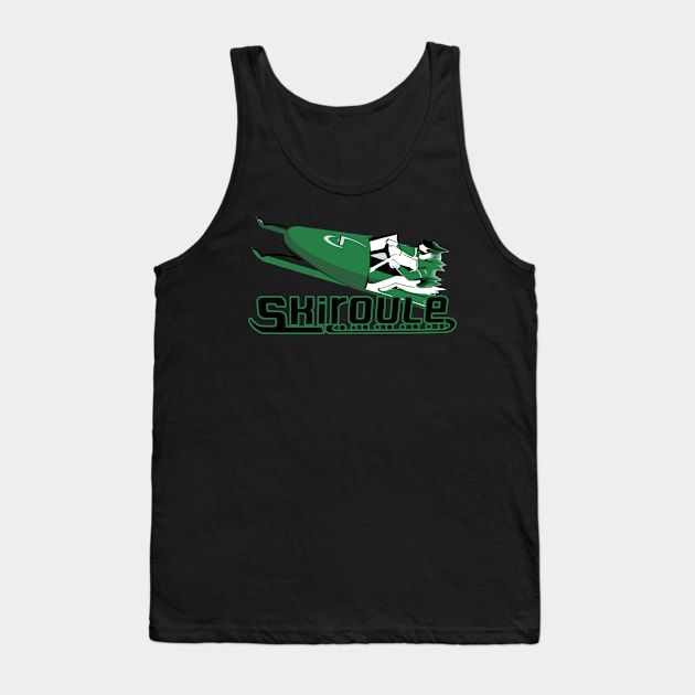 SKI green snowmobiles Tank Top by Midcenturydave